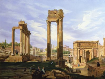 View of the Roman Forum by Jodocus Sebasiaen Adeele